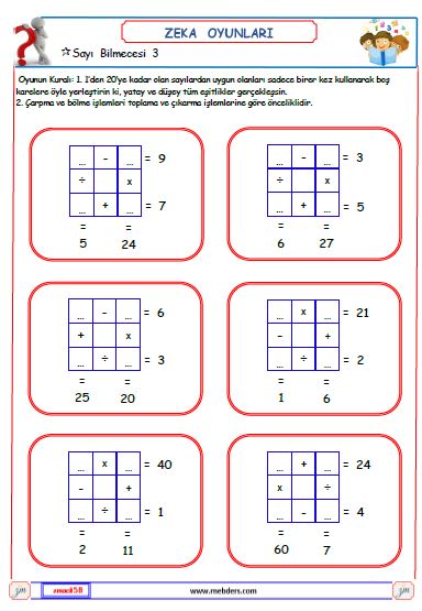 Sayı Bilmecesi 3 ( Zeka Oyunları )